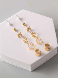 FASHION GOLD & SILVER MULTI PENDANTS EARRINGS