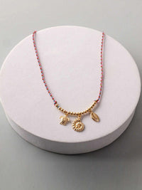 FASHION ASSORTED COLORS SEA CHARMS PENDANT NECKLACE