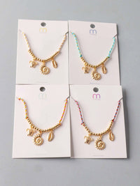 FASHION ASSORTED COLORS SEA CHARMS PENDANT NECKLACE