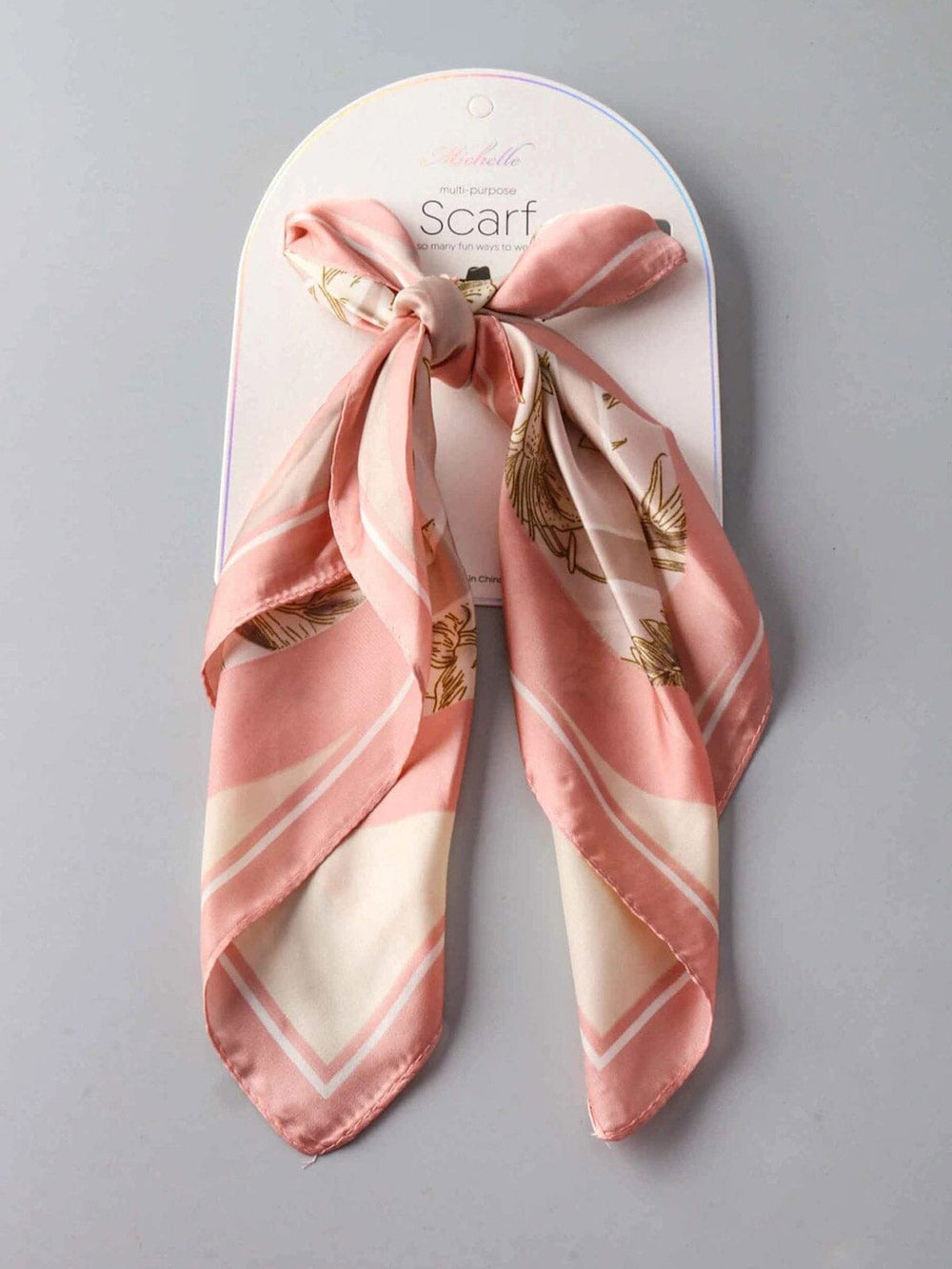 FASHION MULTIPLE PURPOSE COLORBLOCK FLORAL SCARF