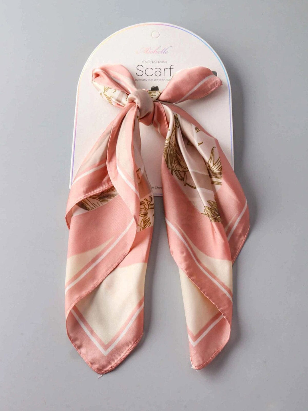 FASHION MULTIPLE PURPOSE COLORBLOCK FLORAL SCARF