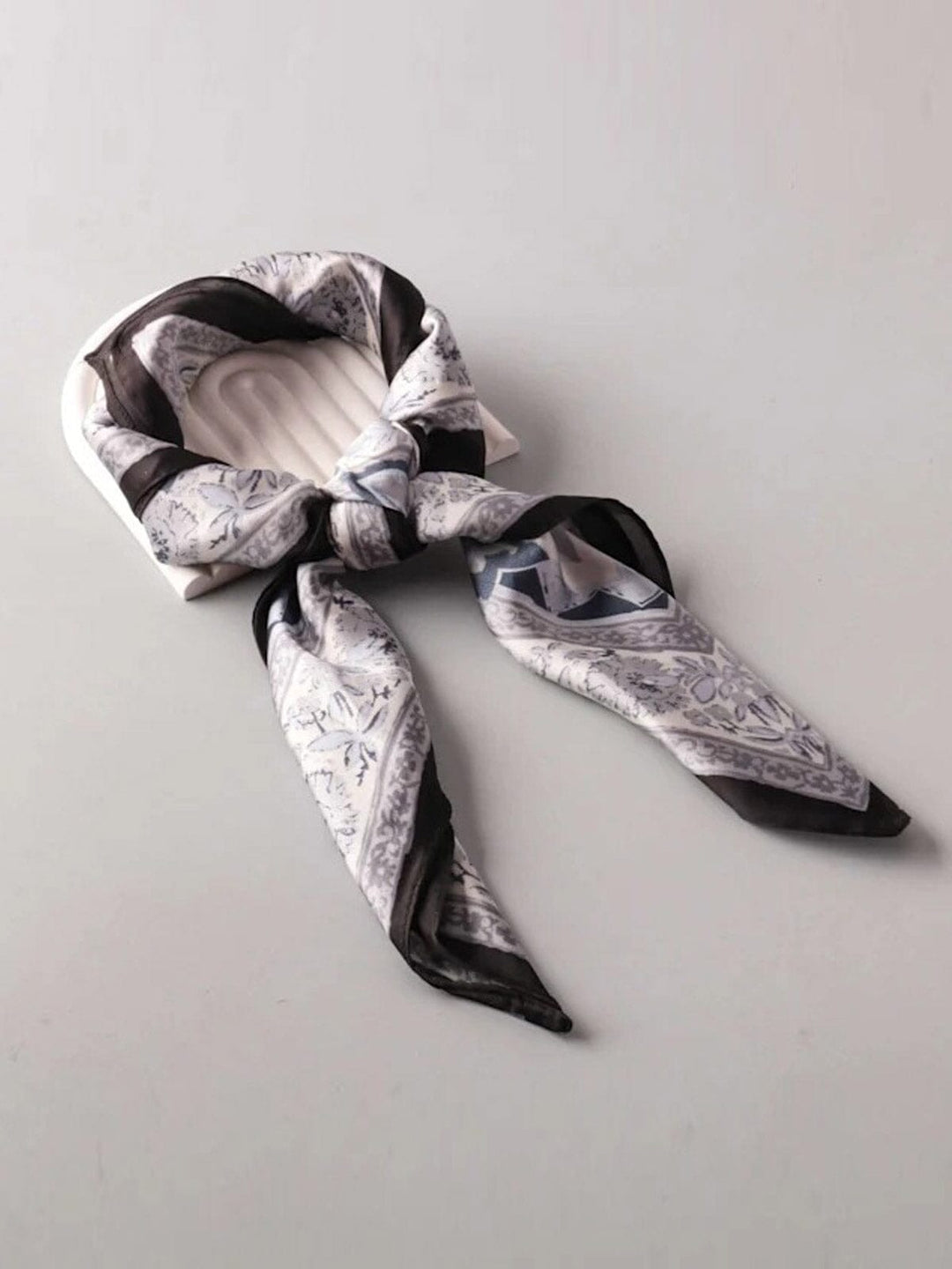 FASHION MULTIPLE PURPOSE COLORBLOCK FLORAL SCARF