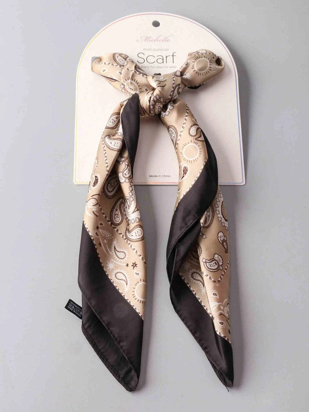 FASHION MULTIPLE PURPOSE COLORBLOCK PAISLEY PRINT SCARF