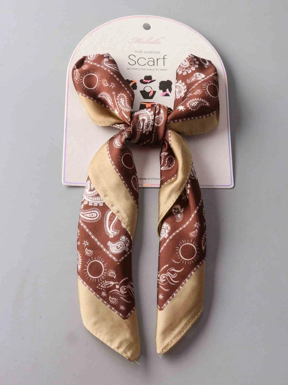 FASHION MULTIPLE PURPOSE COLORBLOCK MULTI PRINT SCARF