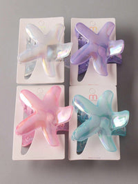 FASHION ASSORTED COLORS STAR HAIR CLAW CLIPS
