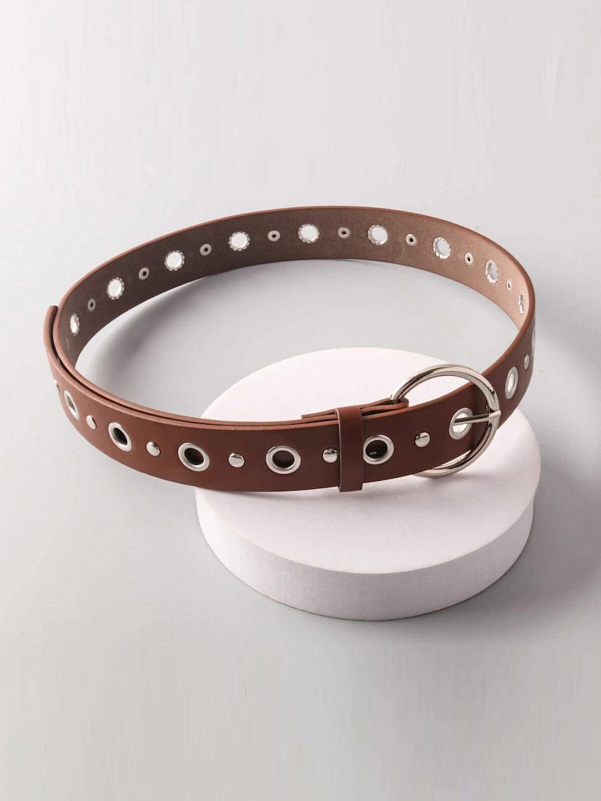 FASHION ROUND BUCKLE WAIST BELT