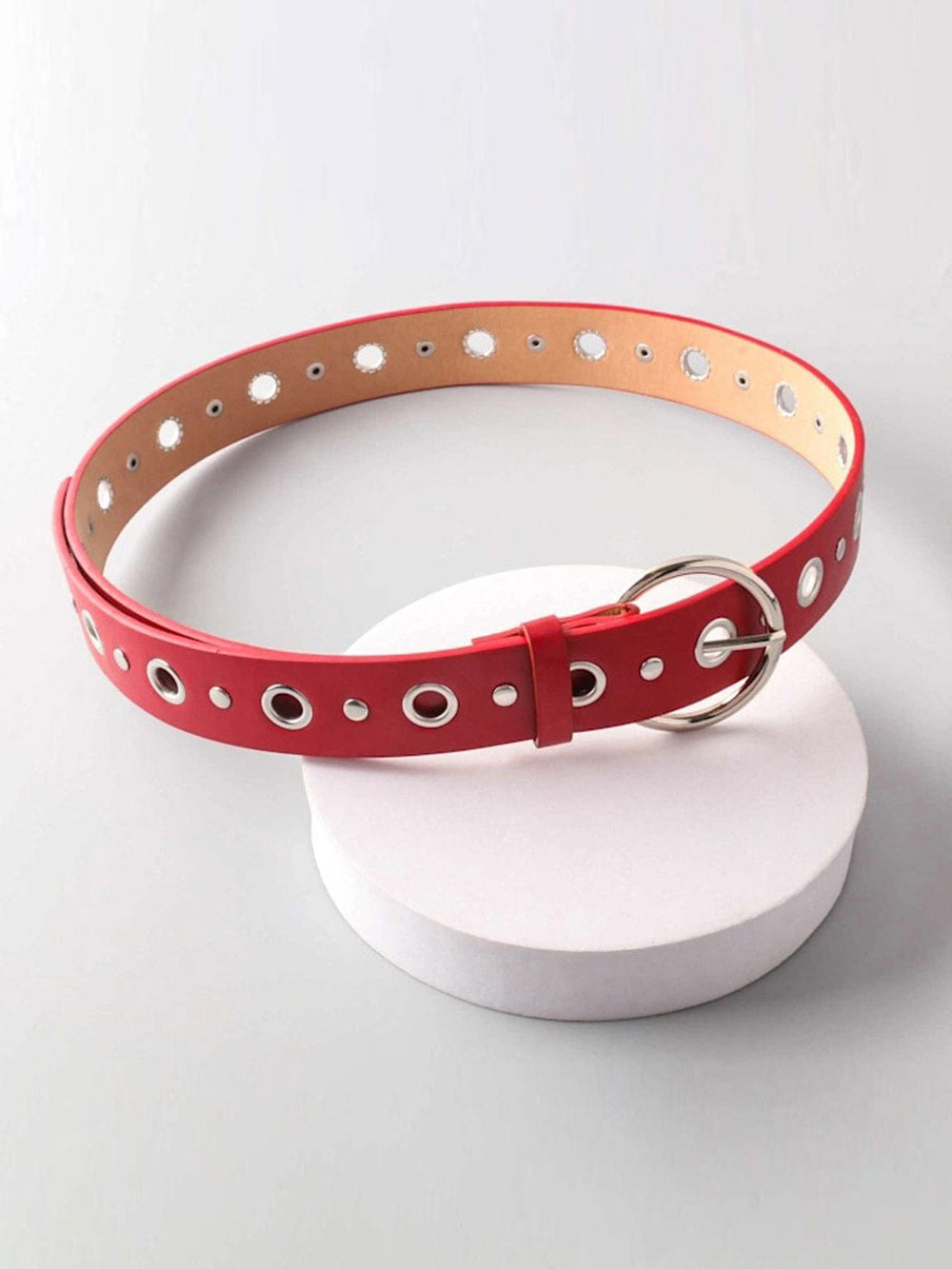 FASHION ROUND BUCKLE WAIST BELT