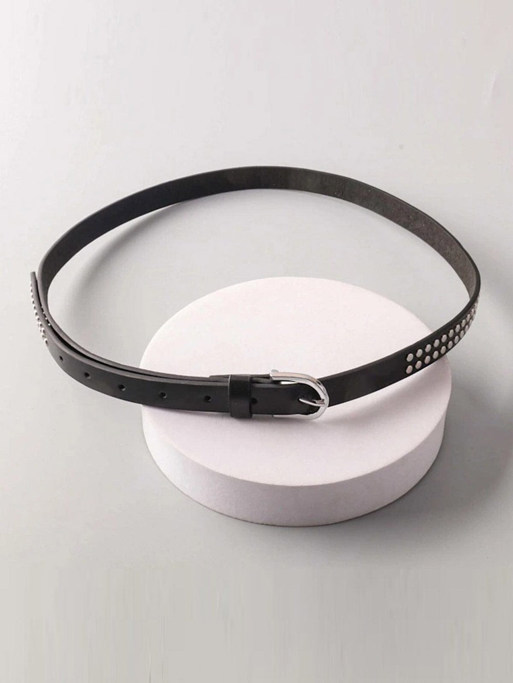 FASHION STUDS DETAILED BUCKLE WAIST BELT