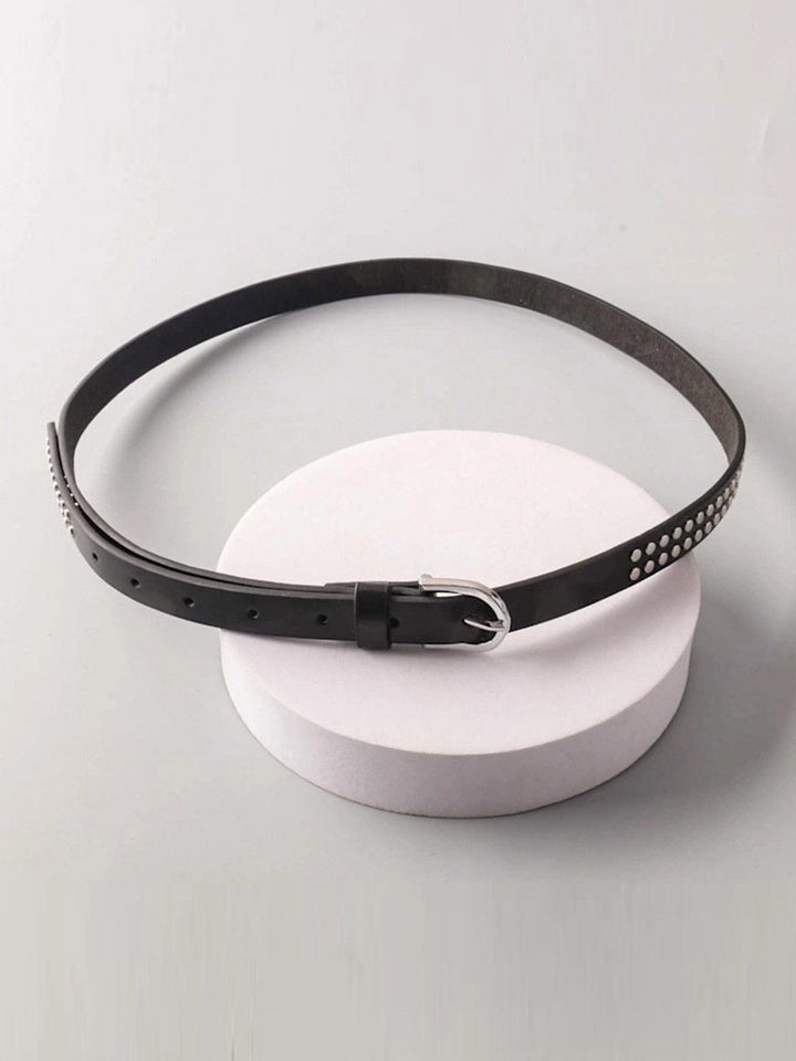 FASHION STUDS DETAILED BUCKLE WAIST BELT
