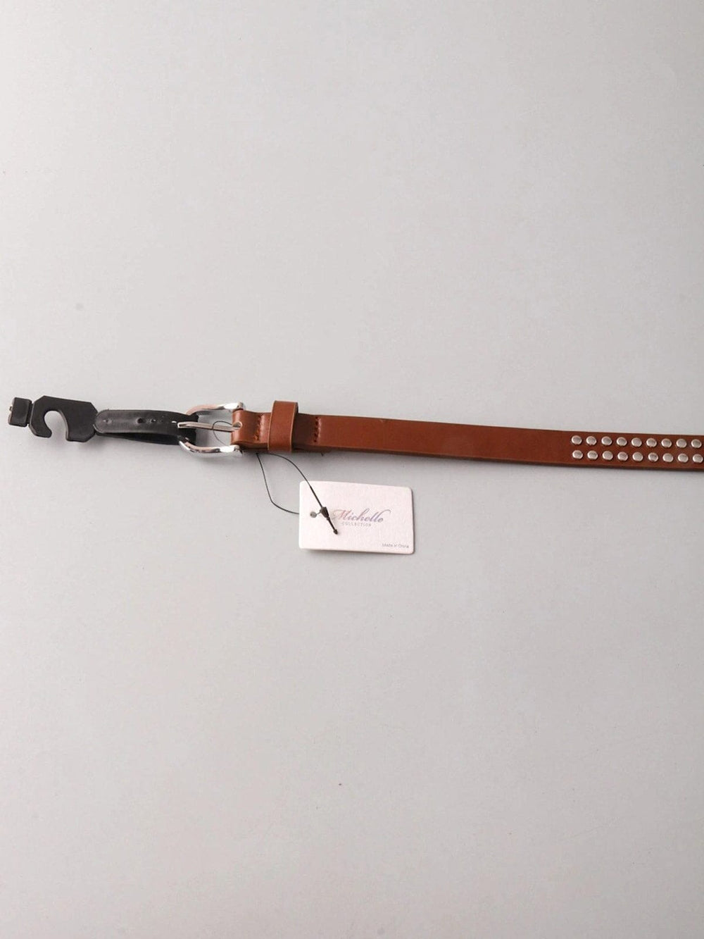 FASHION STUDS DETAILED BUCKLE WAIST BELT