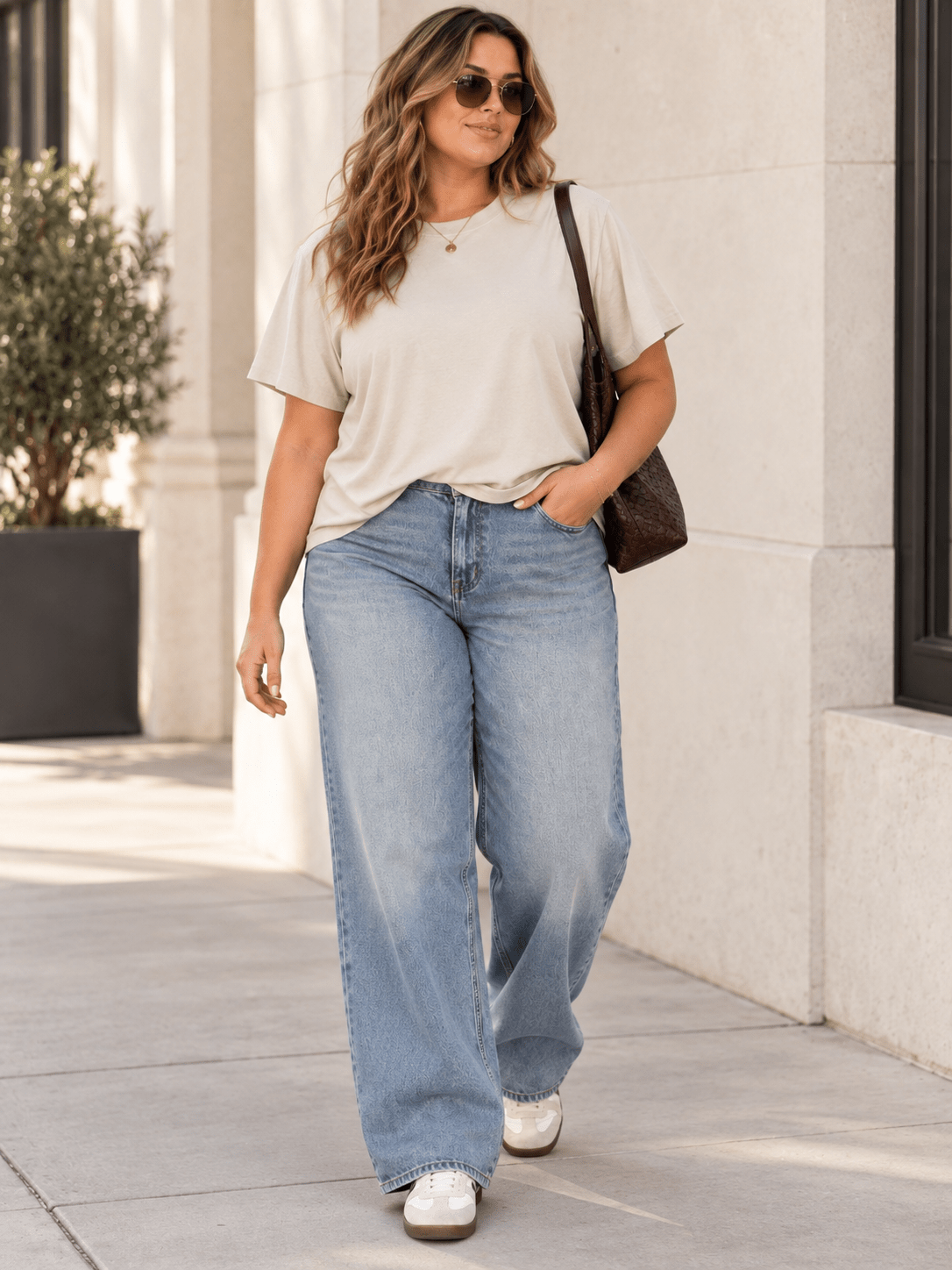 PLUS SIZE SHORT SLEEVE SOLID BASIC TOP