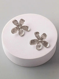 FASHION GOLD & SILVER FLOWER EARRINGS