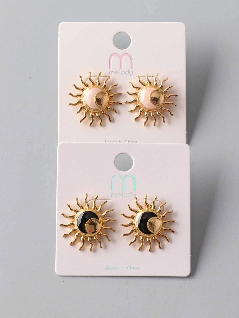 FASHION ASSORTED COLORS SUN EARRINGS