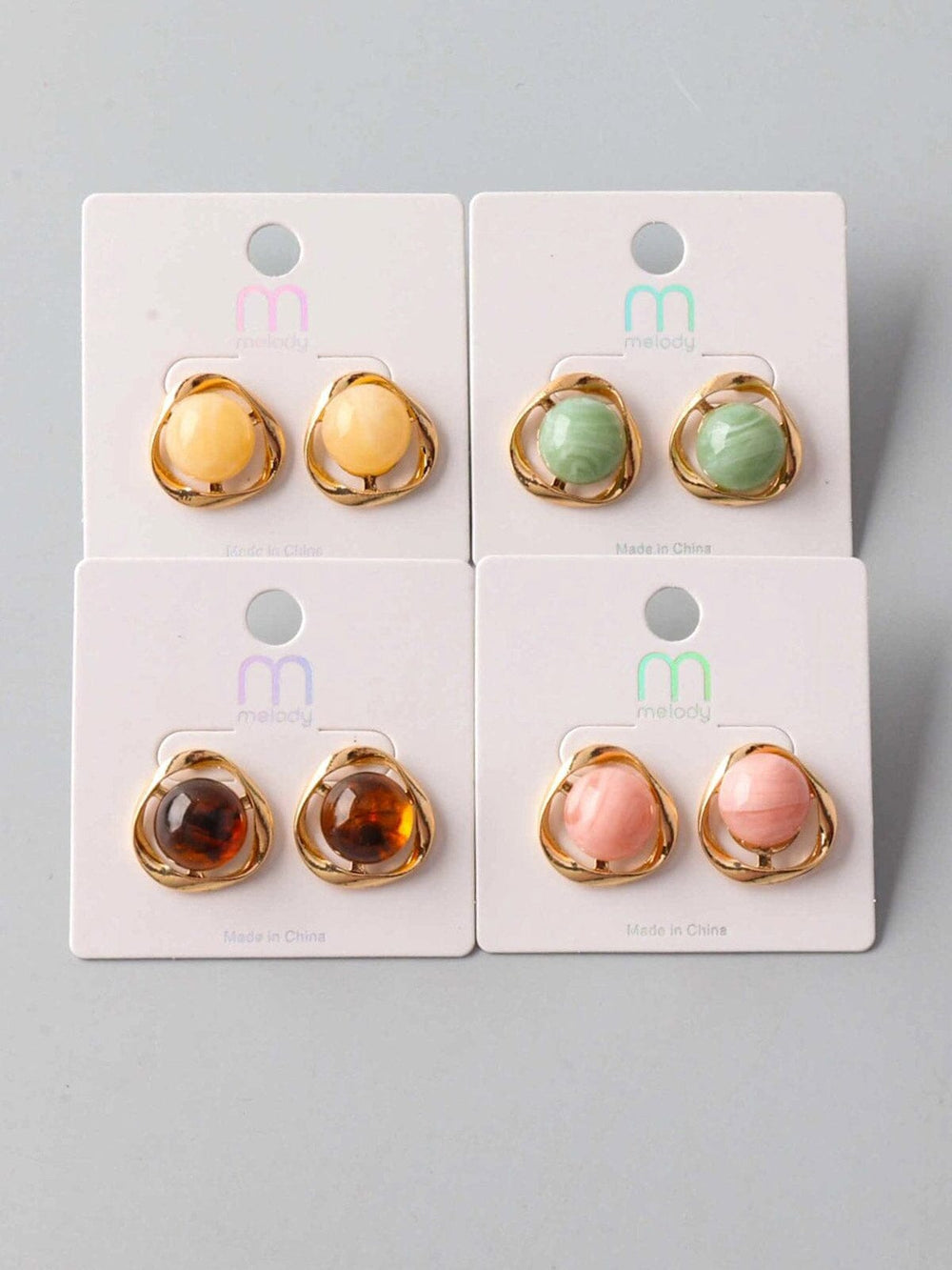 FASHION ASSORTED COLORS EARRINGS