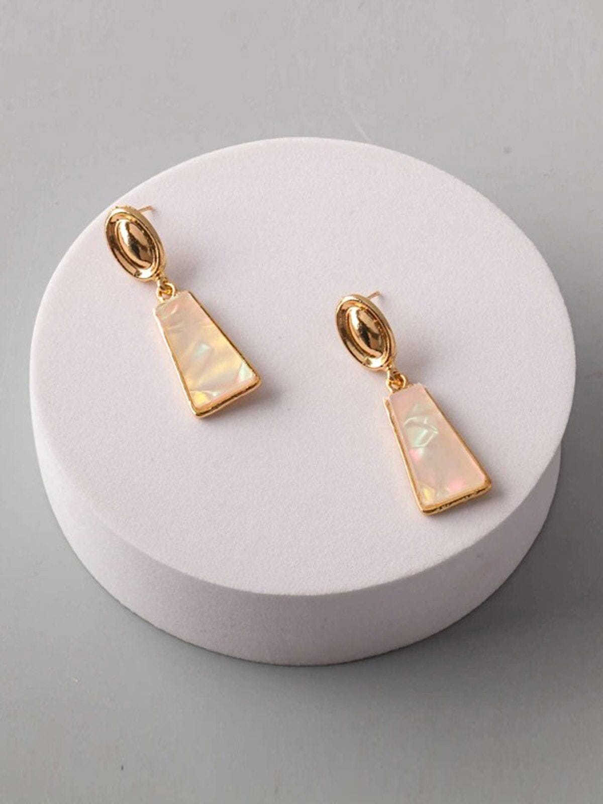 FASHION HANGING MARBLE EARRINGS