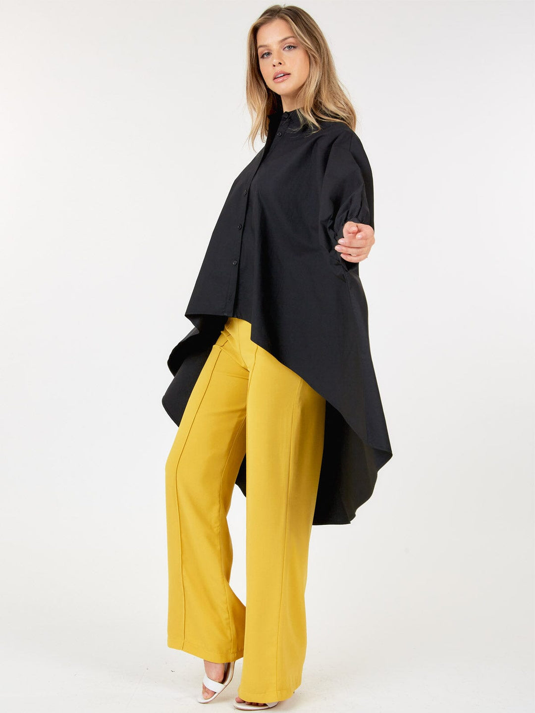 WOMEN'S ZIPPER CLOSURE WIDE LEG PANTS