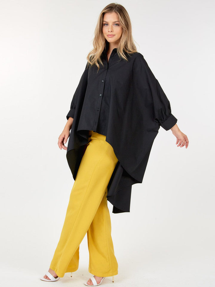 WOMEN'S ZIPPER CLOSURE WIDE LEG PANTS