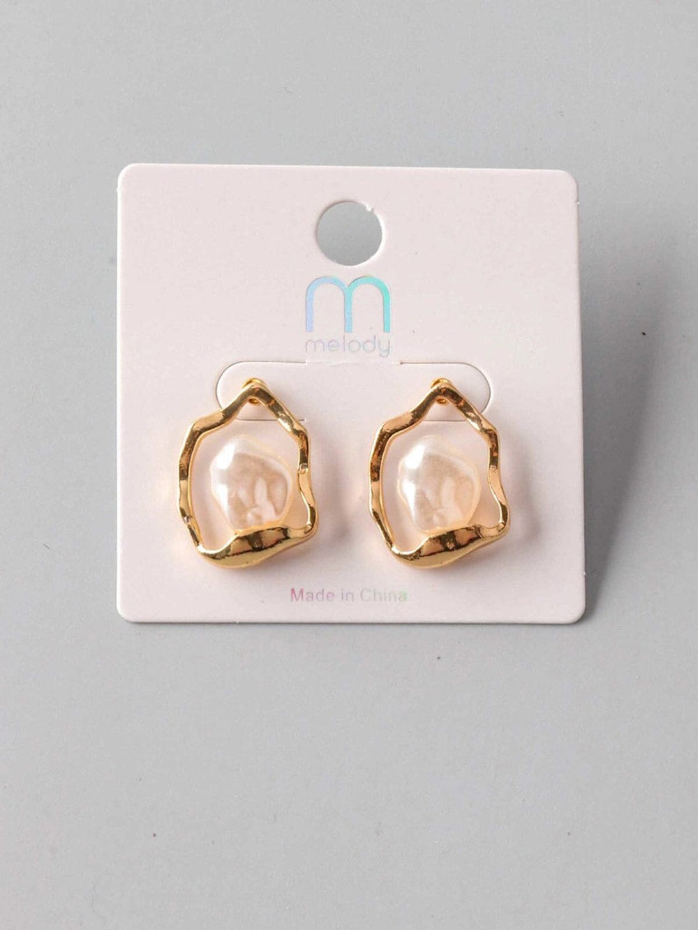 FASHION GOLD PEARL EARRINGS