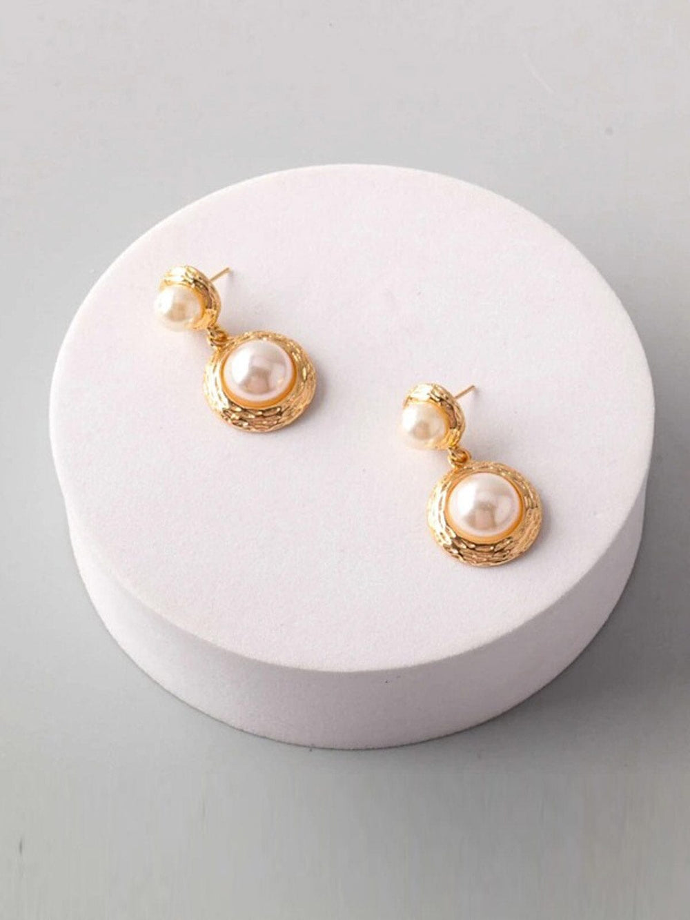FASHION GOLD PEARL EARRINGS