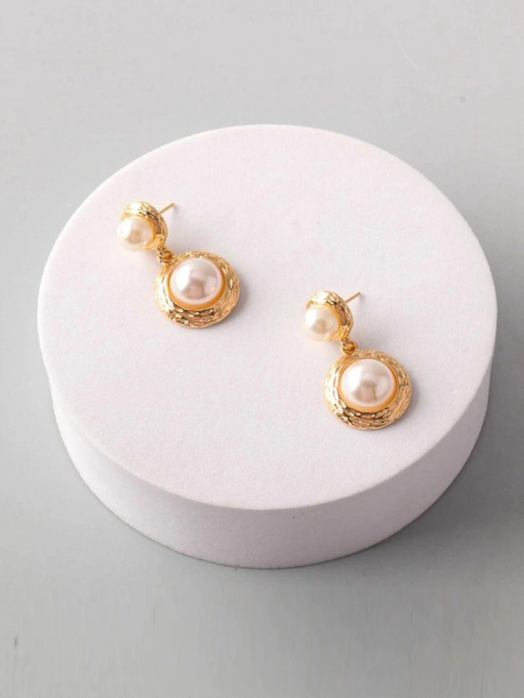 FASHION GOLD PEARL EARRINGS