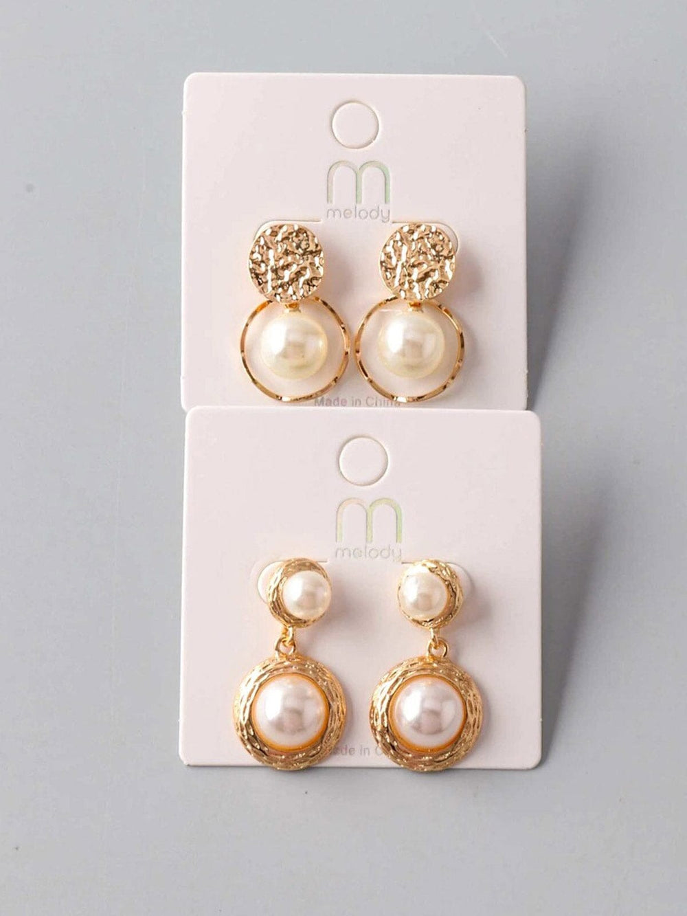 FASHION GOLD PEARL EARRINGS