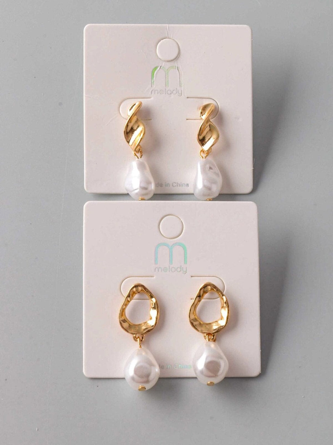FASHION GOLD PEARL EARRINGS