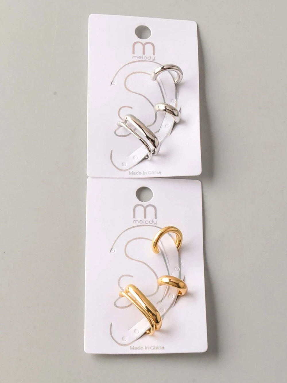 FASHION GOLD & SILVER 3PCS. SET EARRINGS
