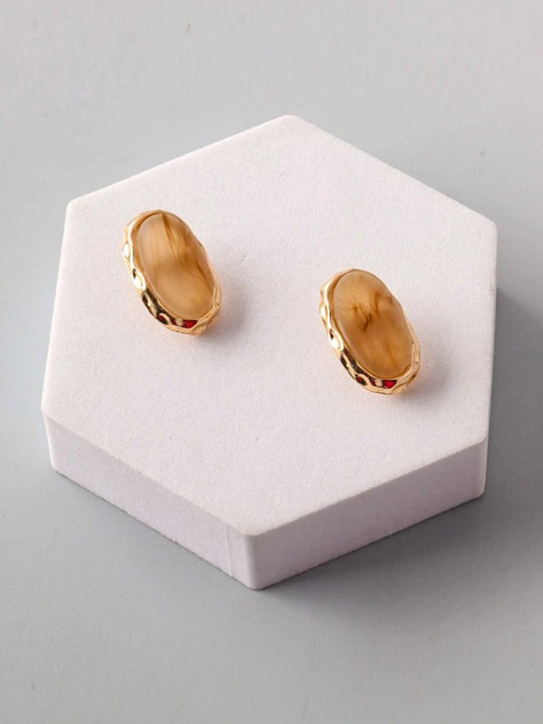 FASHION ASSORTED COLORS MARBLE EARRINGS
