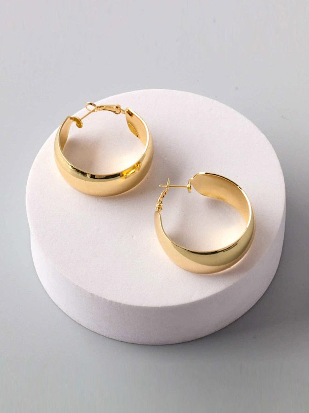 FASHION GOLD & SILVER STAINLESS STEEL EARRINGS