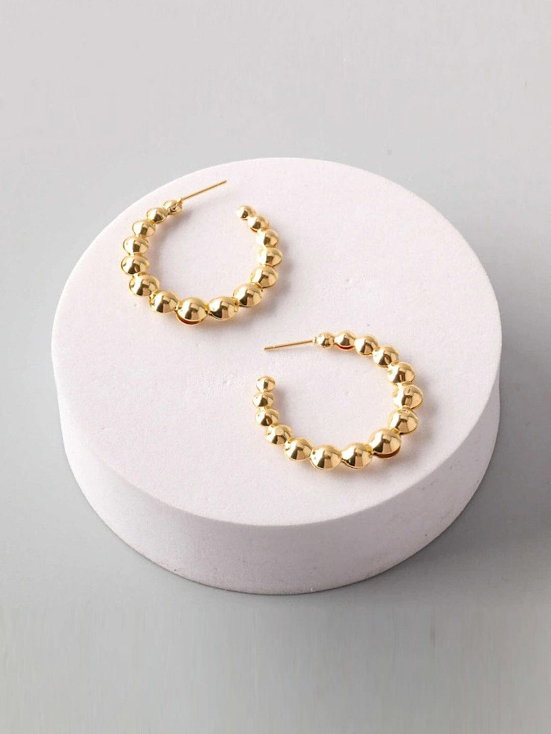 FASHION GOLD & SILVER STAINLESS STEEL EARRINGS