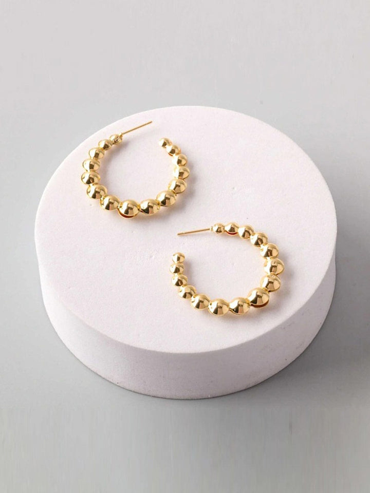 FASHION GOLD & SILVER STAINLESS STEEL EARRINGS