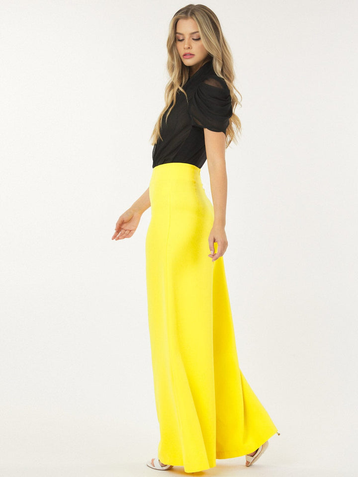 WOMEN'S ZIP UP WIDE LEG PALAZZO PANTS