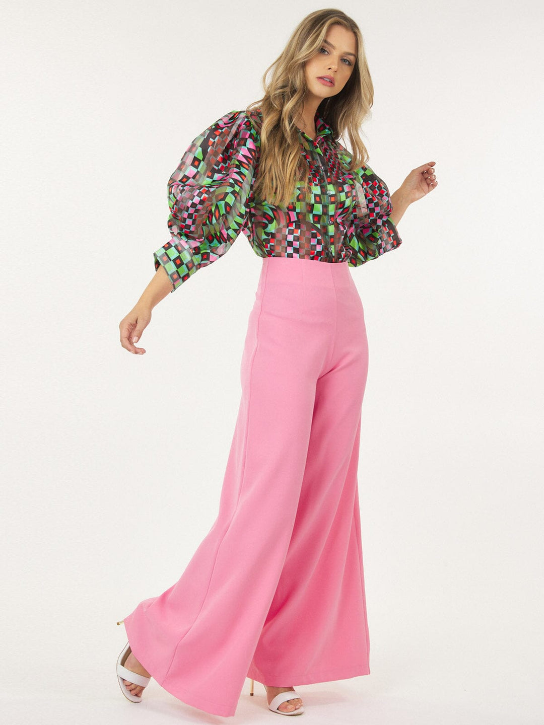 WOMEN'S ZIP UP WIDE LEG PALAZZO PANTS