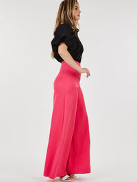 WOMEN'S ZIP UP WIDE LEG PALAZZO PANTS
