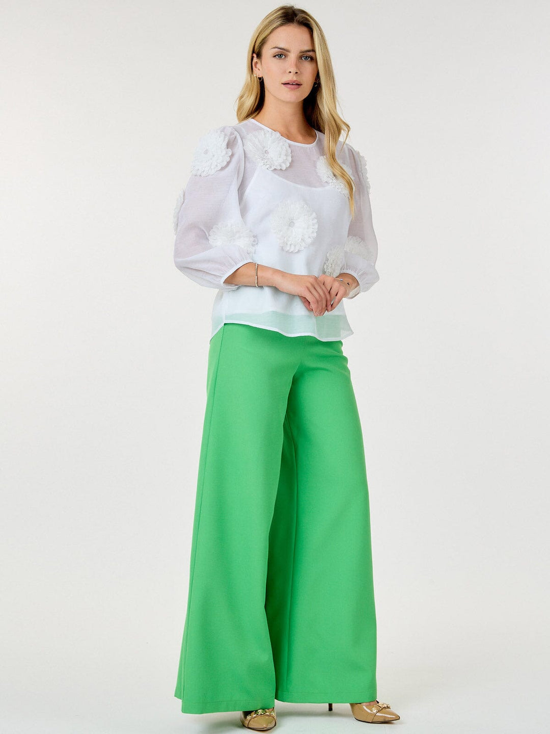 WOMEN'S ZIP UP WIDE LEG PALAZZO PANTS