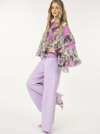 WOMEN'S ZIP UP WIDE LEG PALAZZO PANTS