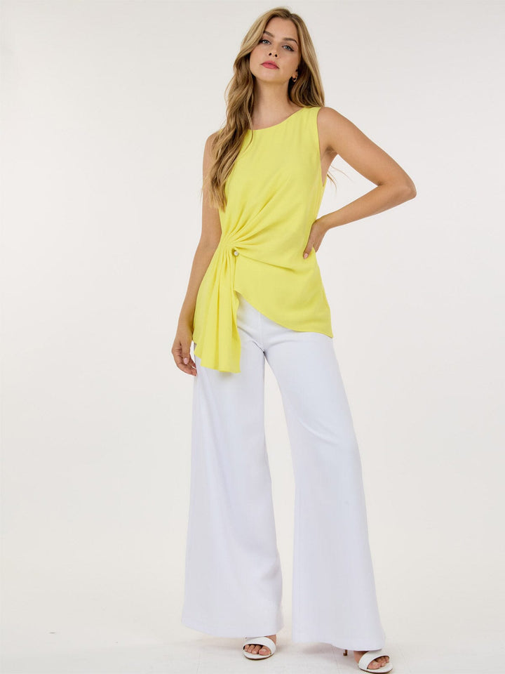 WOMEN'S ZIP UP WIDE LEG PALAZZO PANTS