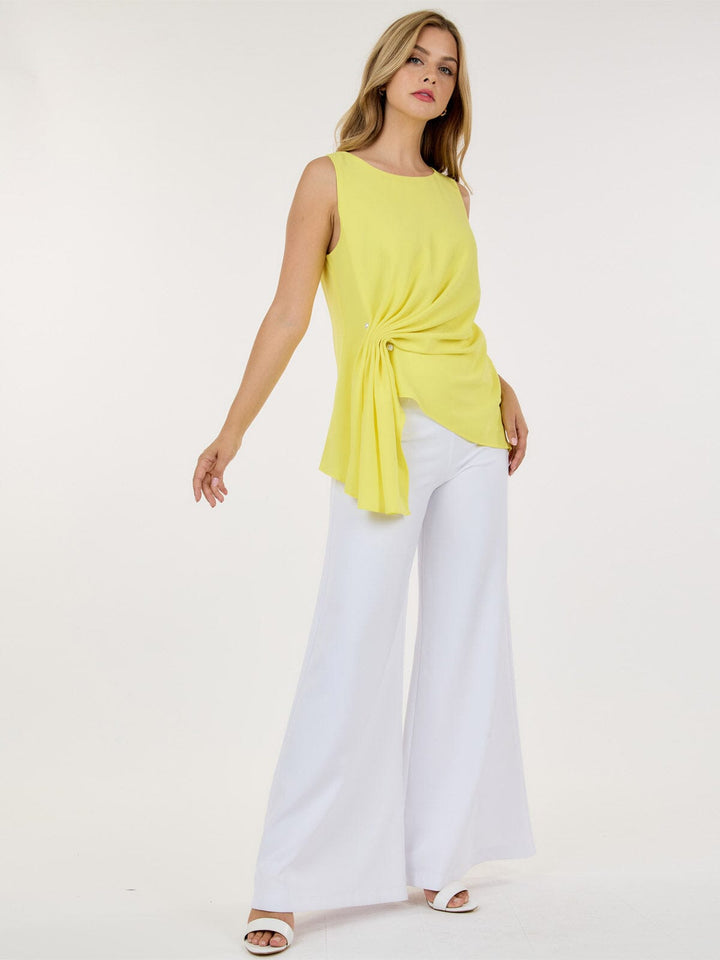 WOMEN'S ZIP UP WIDE LEG PALAZZO PANTS