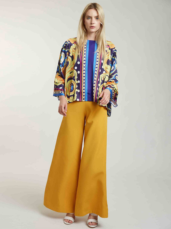 WOMEN'S ZIP UP WIDE LEG PALAZZO PANTS