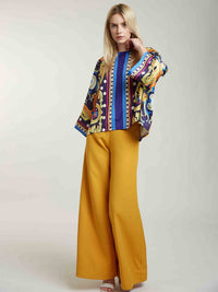 WOMEN'S ZIP UP WIDE LEG PALAZZO PANTS