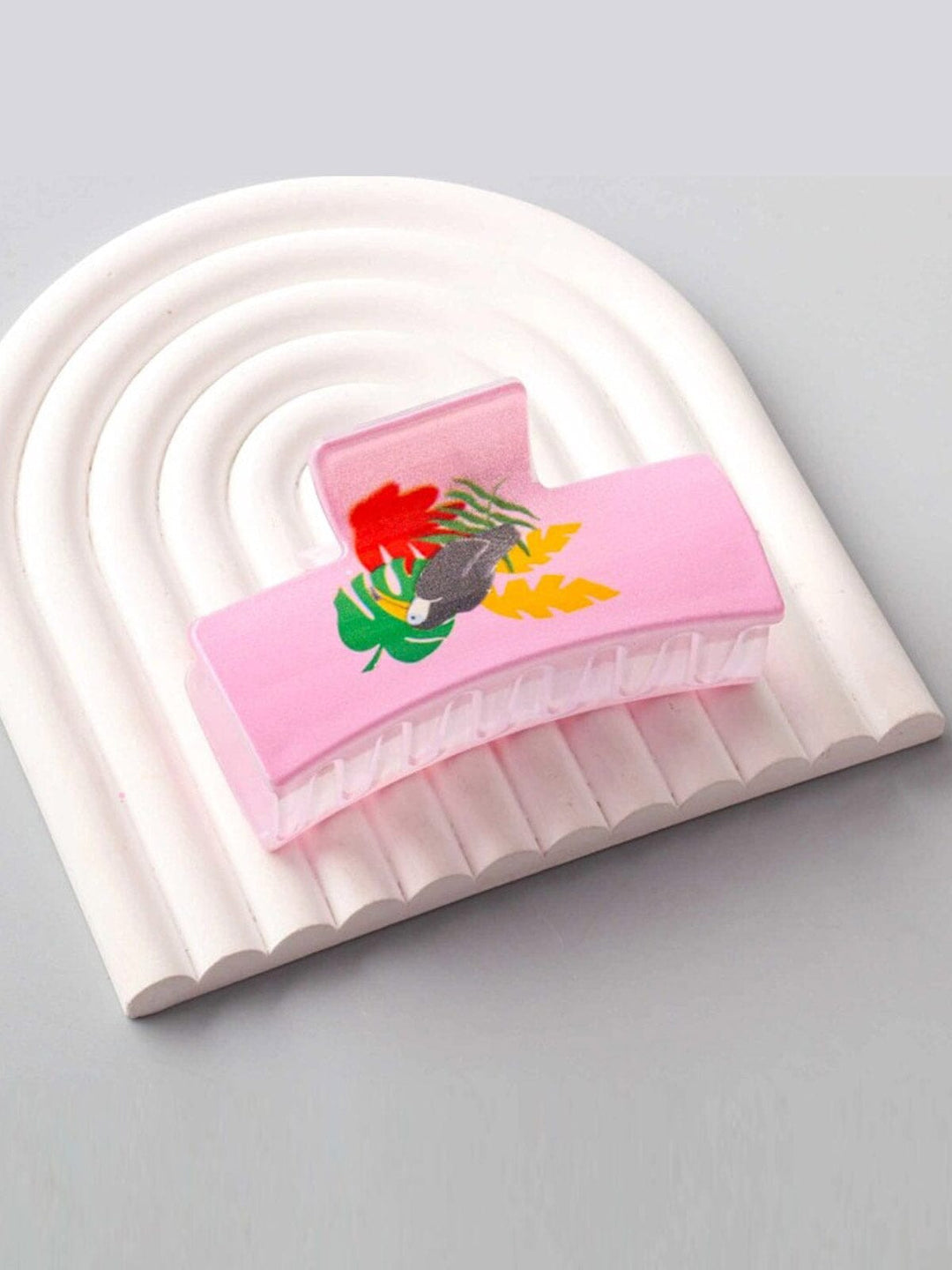 FASHION ASSORTED COLORS MULTI PRINT HAIR CLAW CLIPS