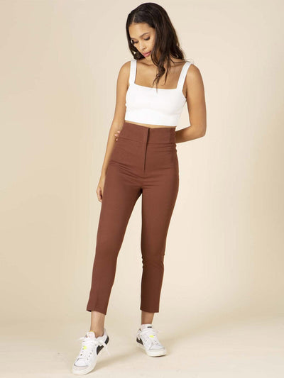 WOMEN'S ZIP UP CLOSURE SKINNY LEG PANTS