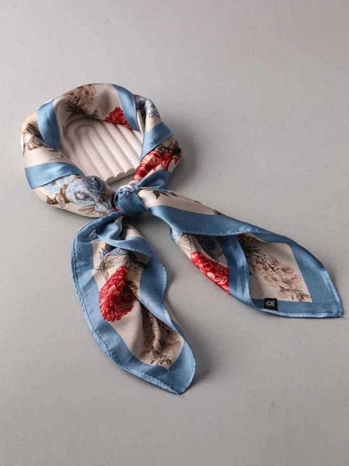 FASHION MULTIPLE PURPOSE COLORBLOCK FLORAL SCARF