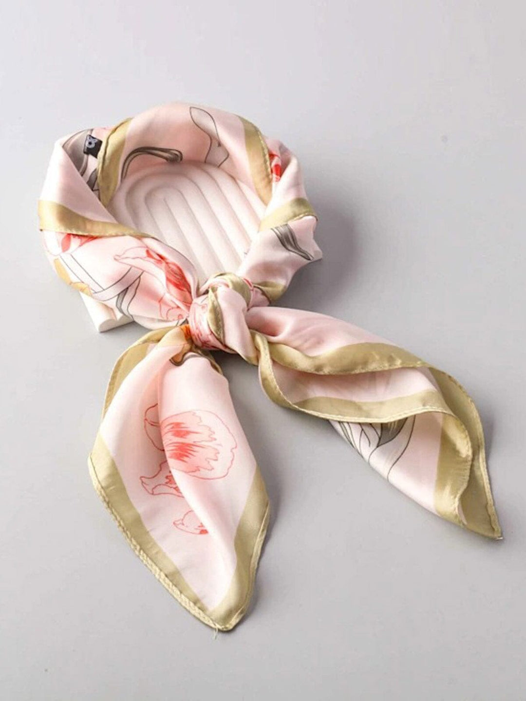 FASHION MULTIPLE PURPOSE COLORBLOCK FLORAL SCARF