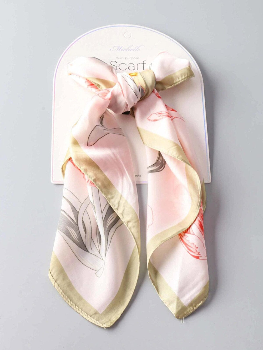 FASHION MULTIPLE PURPOSE COLORBLOCK FLORAL SCARF