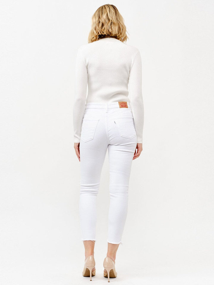 WOMEN'S LONG SLEEVE V-NECK RIBBED BODYSUIT
