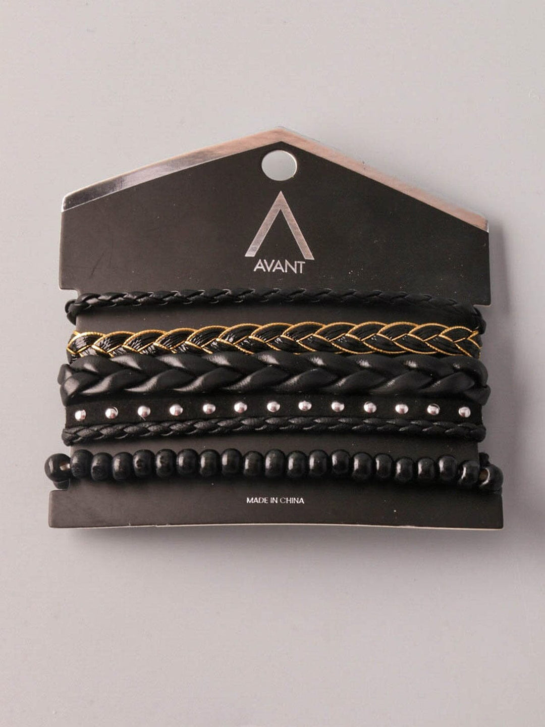 FASHION PLEATHER BLACK BRACELETS