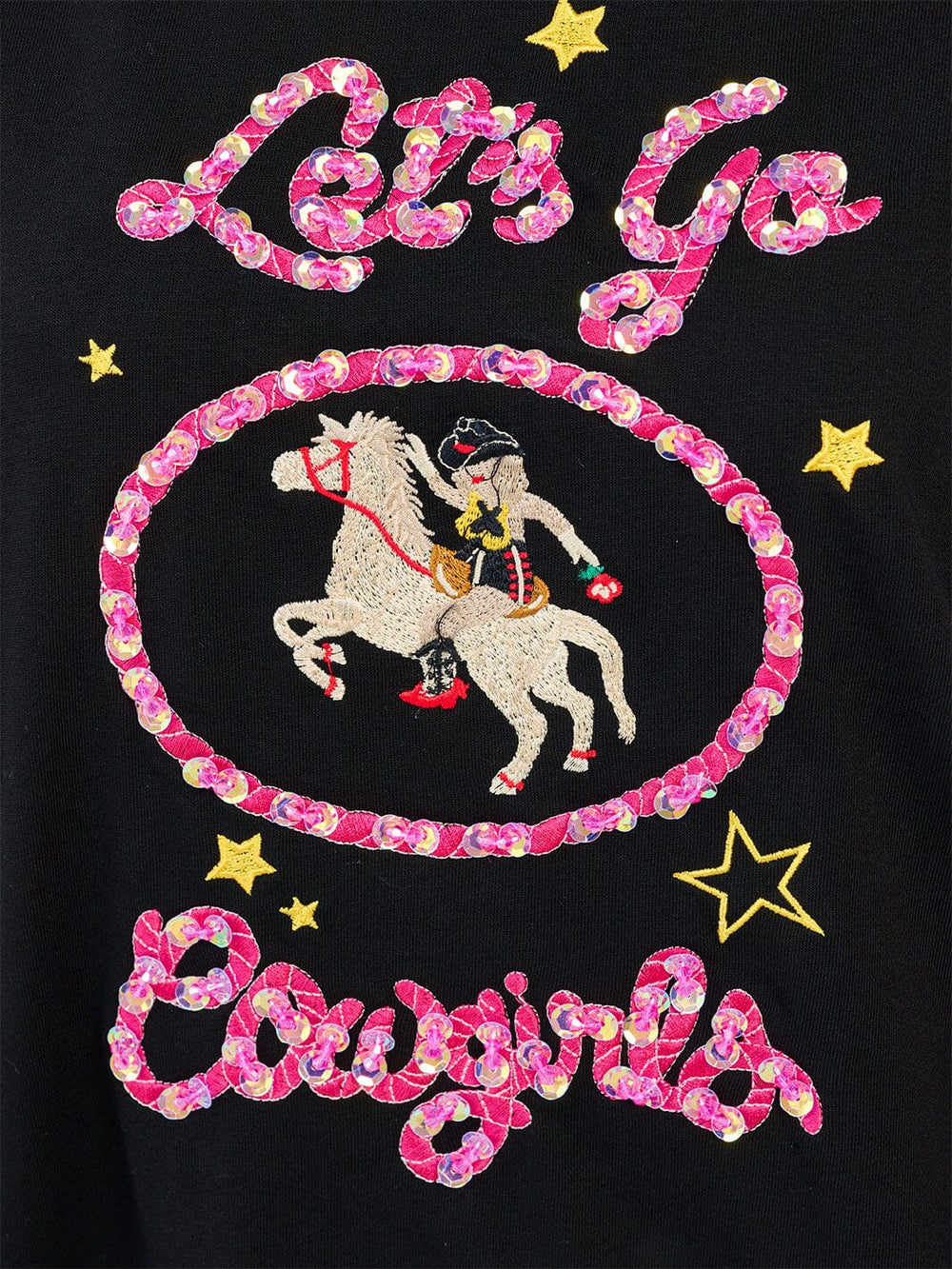 WOMEN'S LONG SLEEVE GRAPHIC STUDS PULLOVER SWEATER