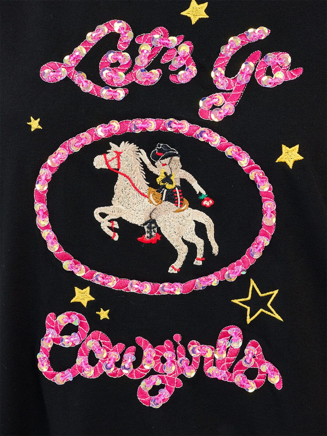 WOMEN'S LONG SLEEVE GRAPHIC STUDS PULLOVER SWEATER