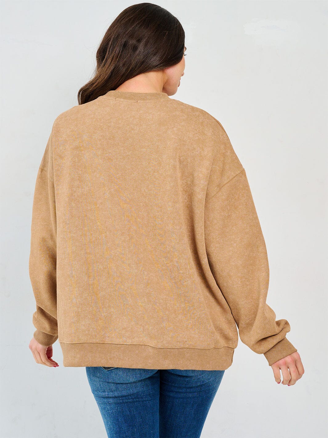 WOMEN'S LONG SLEEVE GRAPHIC PEARL PULLOVER SWEATER